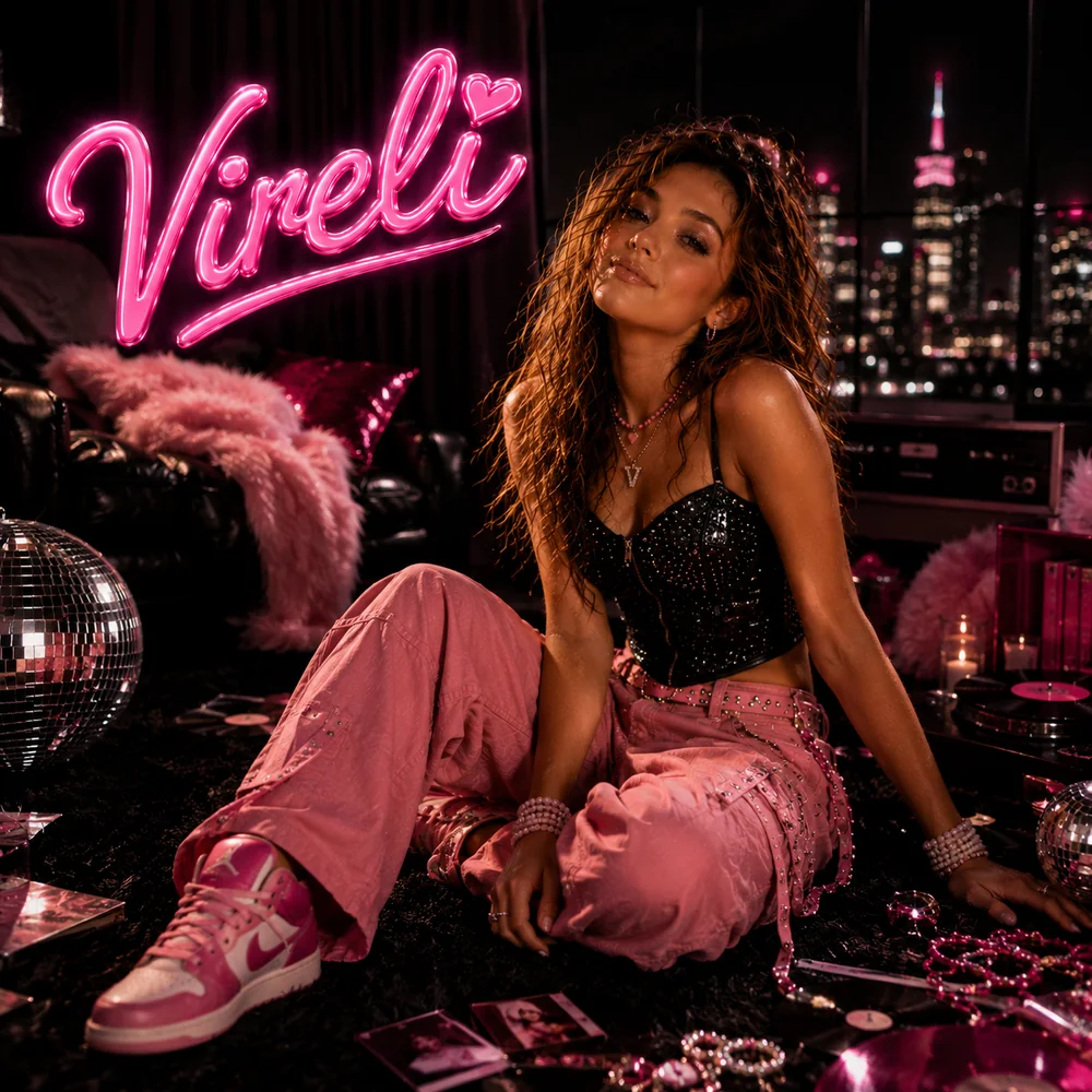 Vireli in a dark pop studio